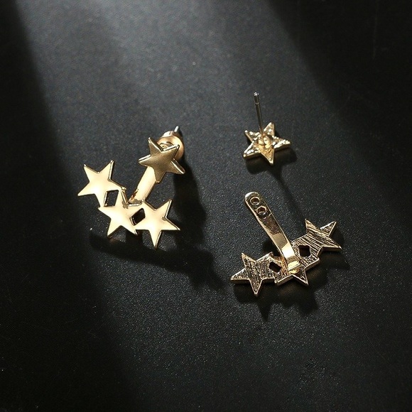 Jewelry - 3/$30 - Gold Star Studs w/Matching Earring Jackets